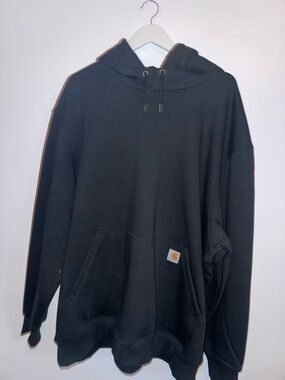 Carhartt Black Pullover Hoodie with Logo Patch